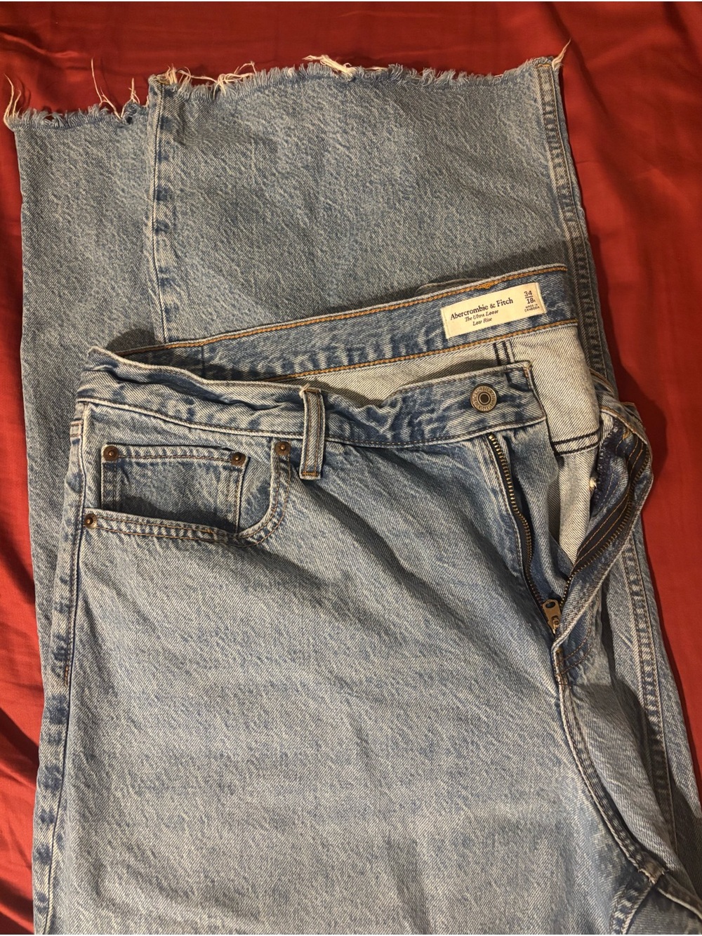 Women’s Abercrombie & Fitch Medium Wash Ultra Loose Low Rise Jeans